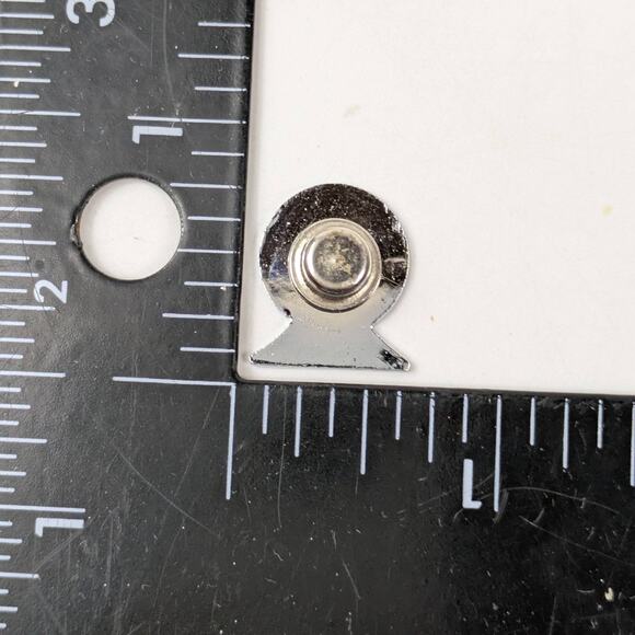 Vintage CAL 66 5.1 Enamel Lapel Pin Blue Green Mountain Silver Symbol Badge - Picture 2 of 2